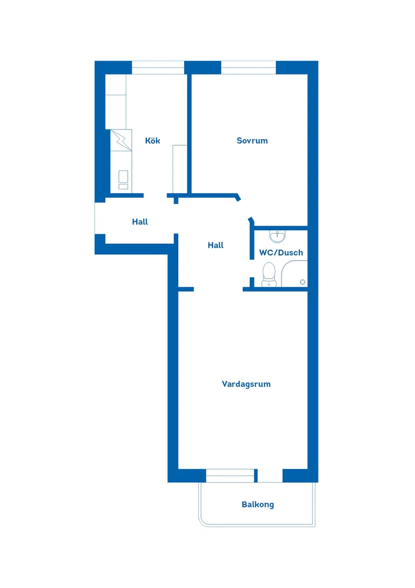 Bostadsrätt, Högbovägen 6 C, Centralt, Sandviken