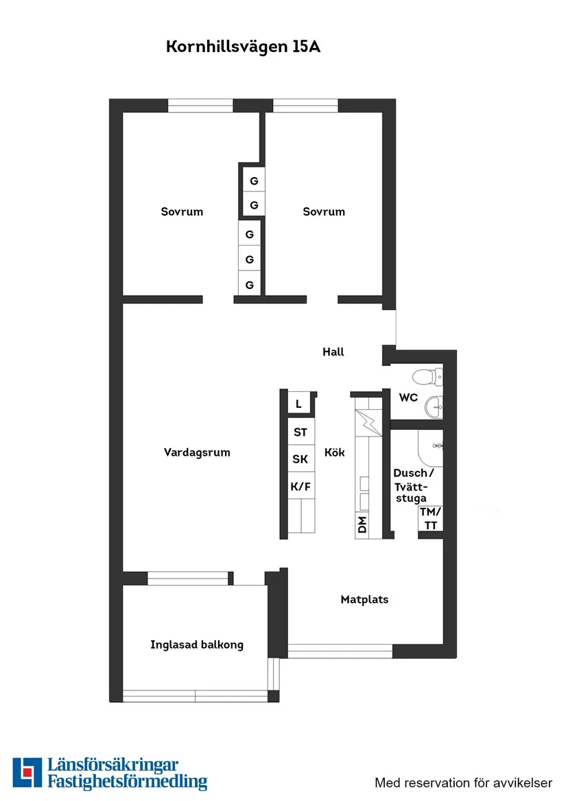 Bostadsrätt, Kornhillsvägen 15D, Vallås, Halmstad