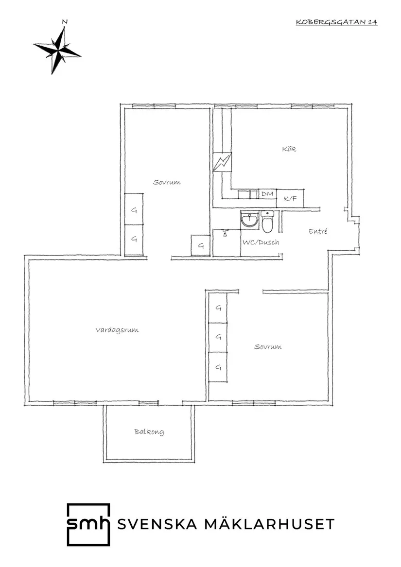 Bostadsrätt, Kobergsgatan 14, Strömmensberg, Göteborg