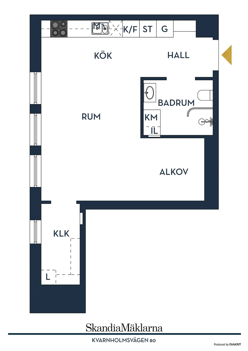 Bostadsrätt, Kvarnholmsvägen 80, Kvarnholmen, Nacka