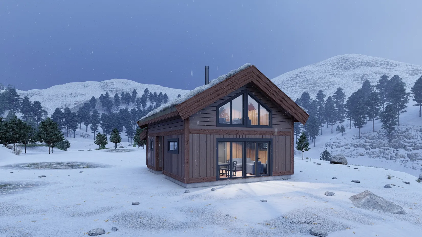 Fritidshus, Kari Schöls väg 7 med husmodell Klimpfjäll, Härjedalen