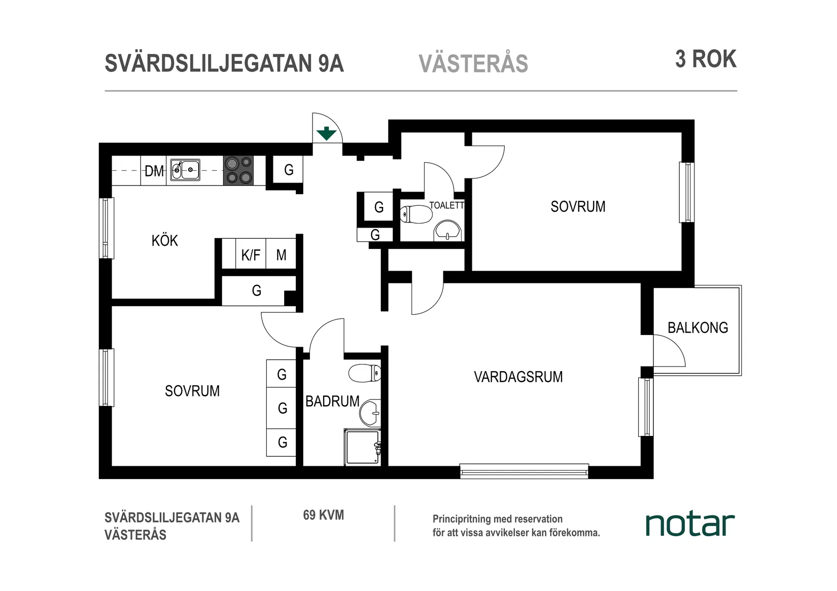 Bostadsrätt, Svärdsliljegatan 9A, Västerås