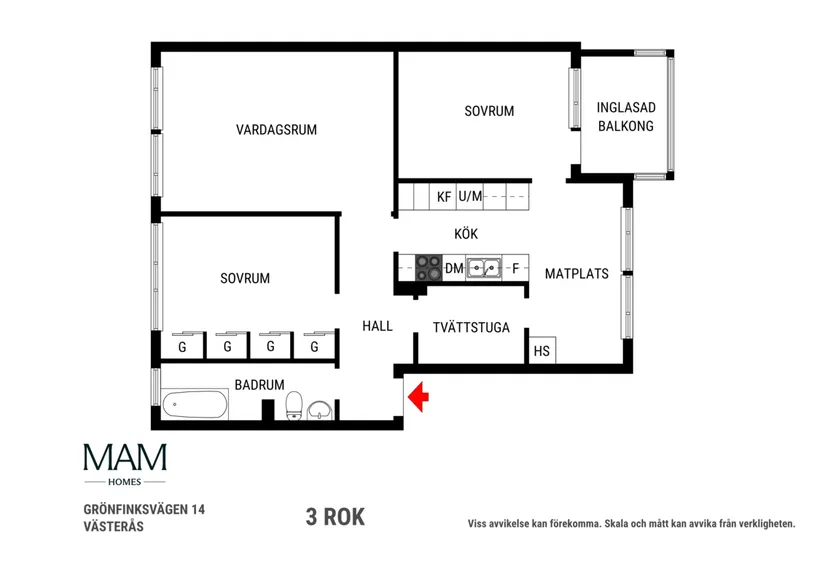 Bostadsrätt, Grönfinksvägen 14, Råby, Västerås