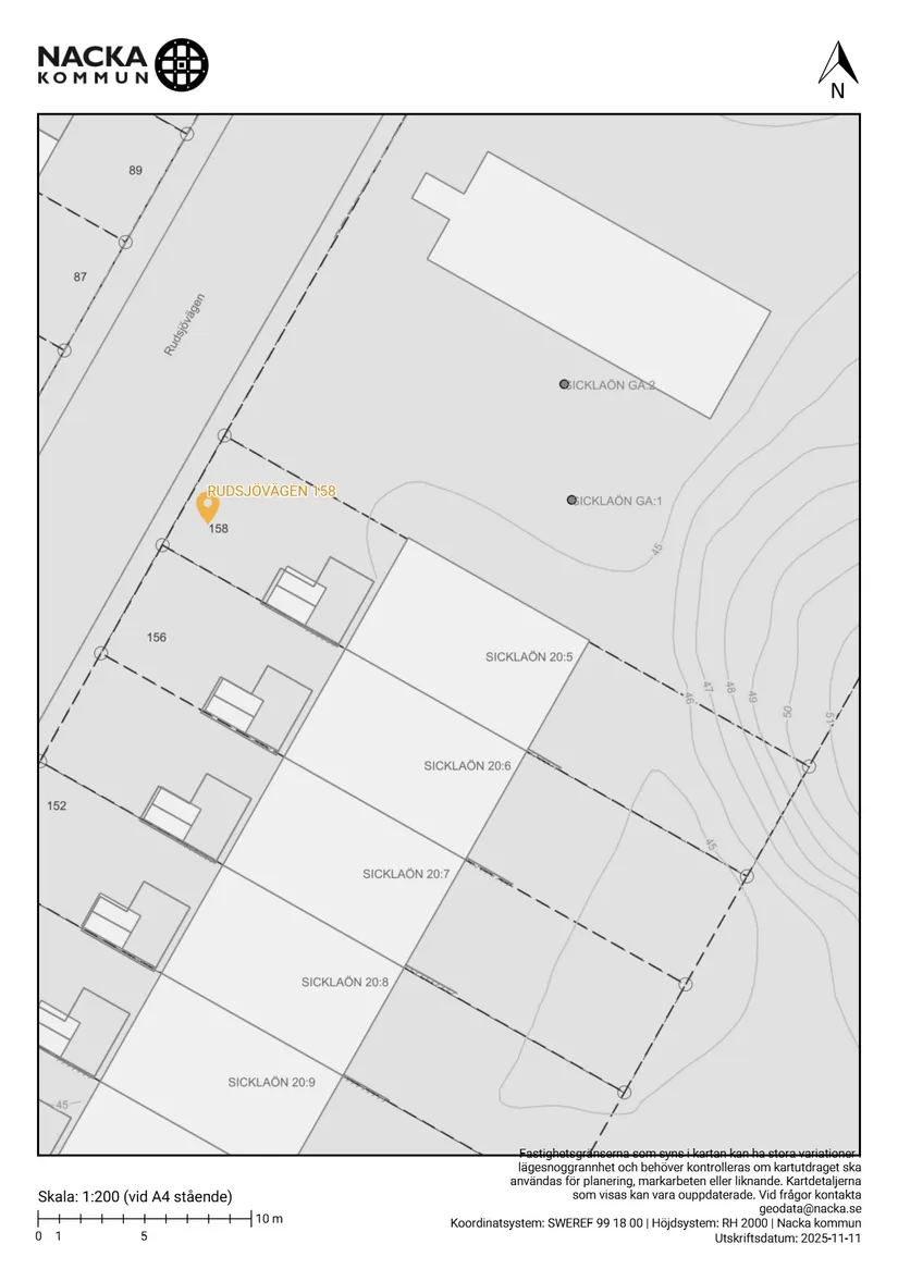 Villa, Radhus, Rudsjövägen 158, Duvnäs Utskog, Nacka