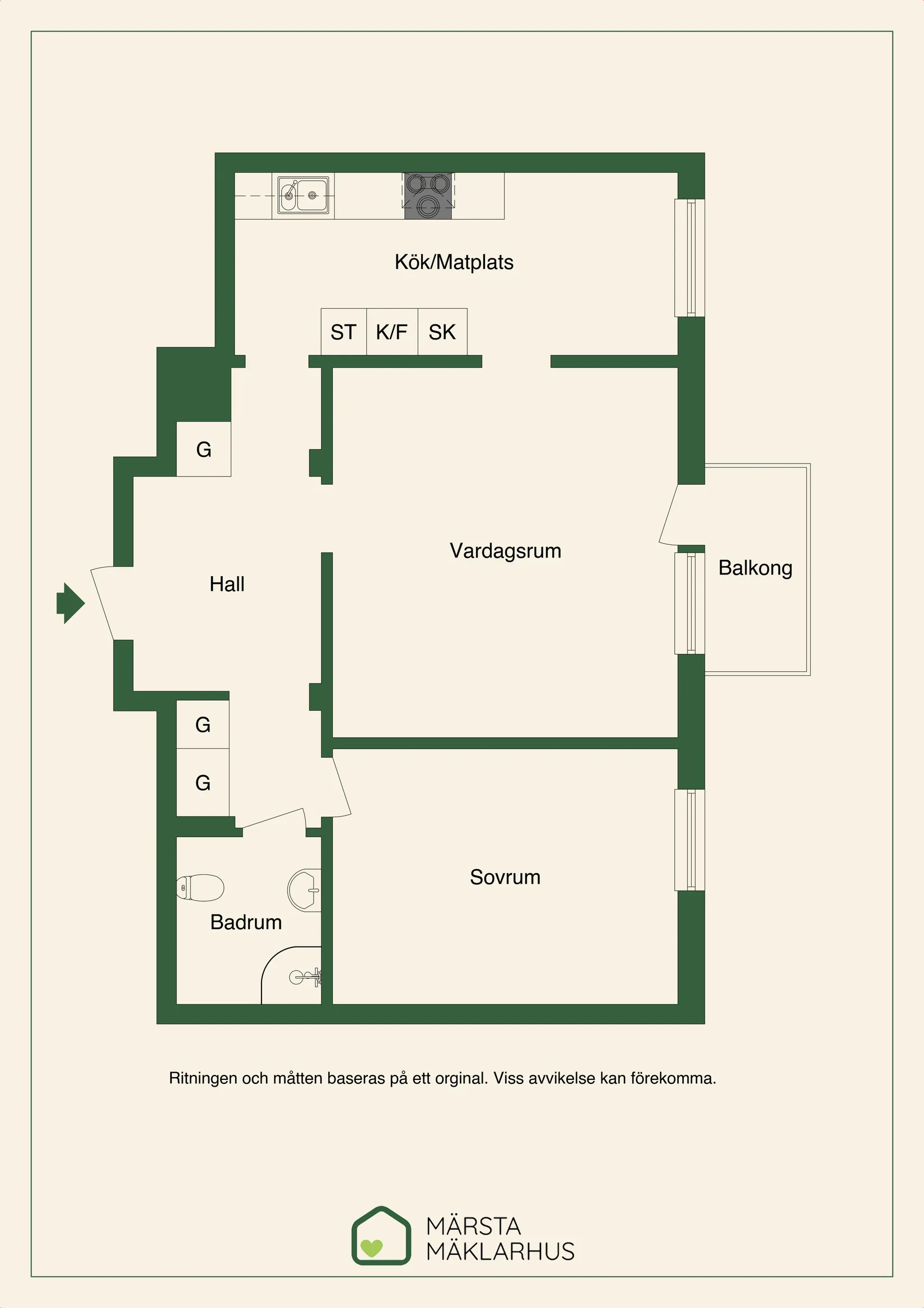 Bostadsrätt, Södergatan 5c, Märsta Centralt, Sigtuna