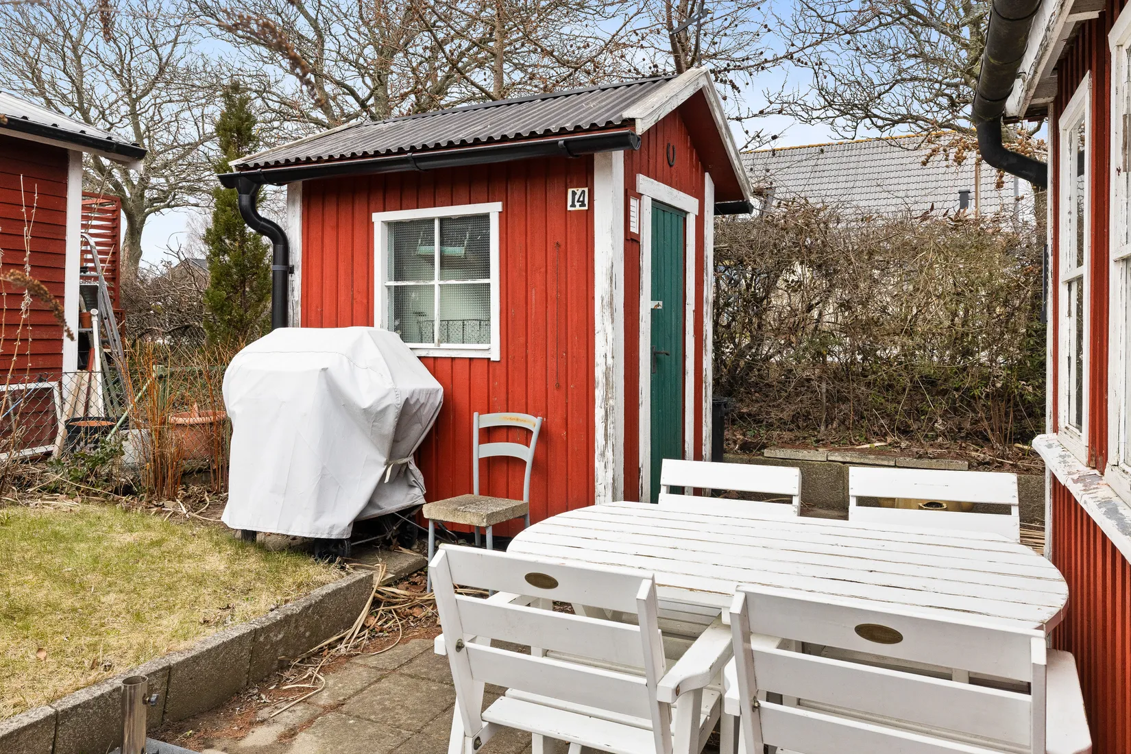 Fritidshus, Vinbärsgången 14, Edvinshems södra koloniområde, Ystad