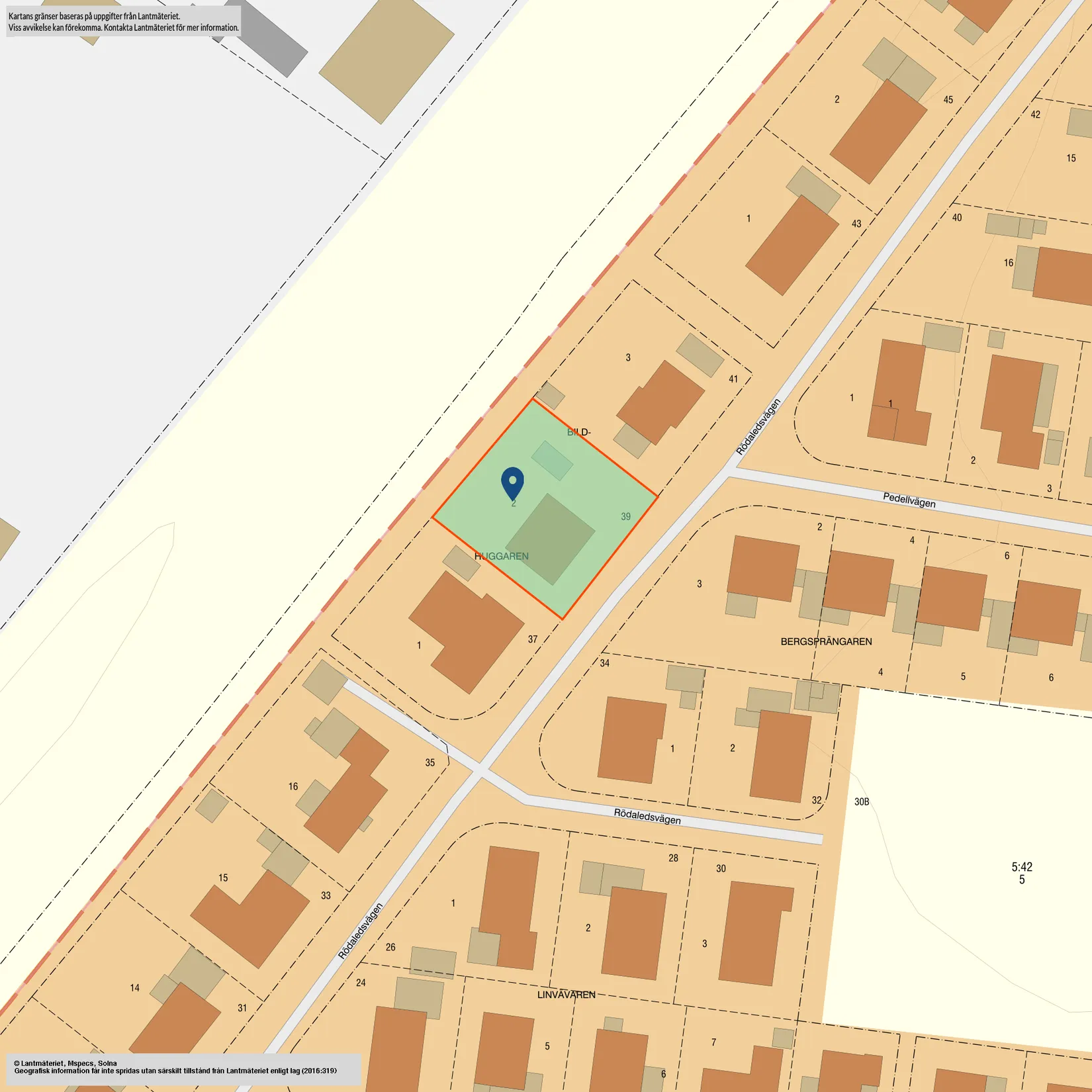 Villa, Rödaledsvägen 39, Kulltorp, Kristianstad