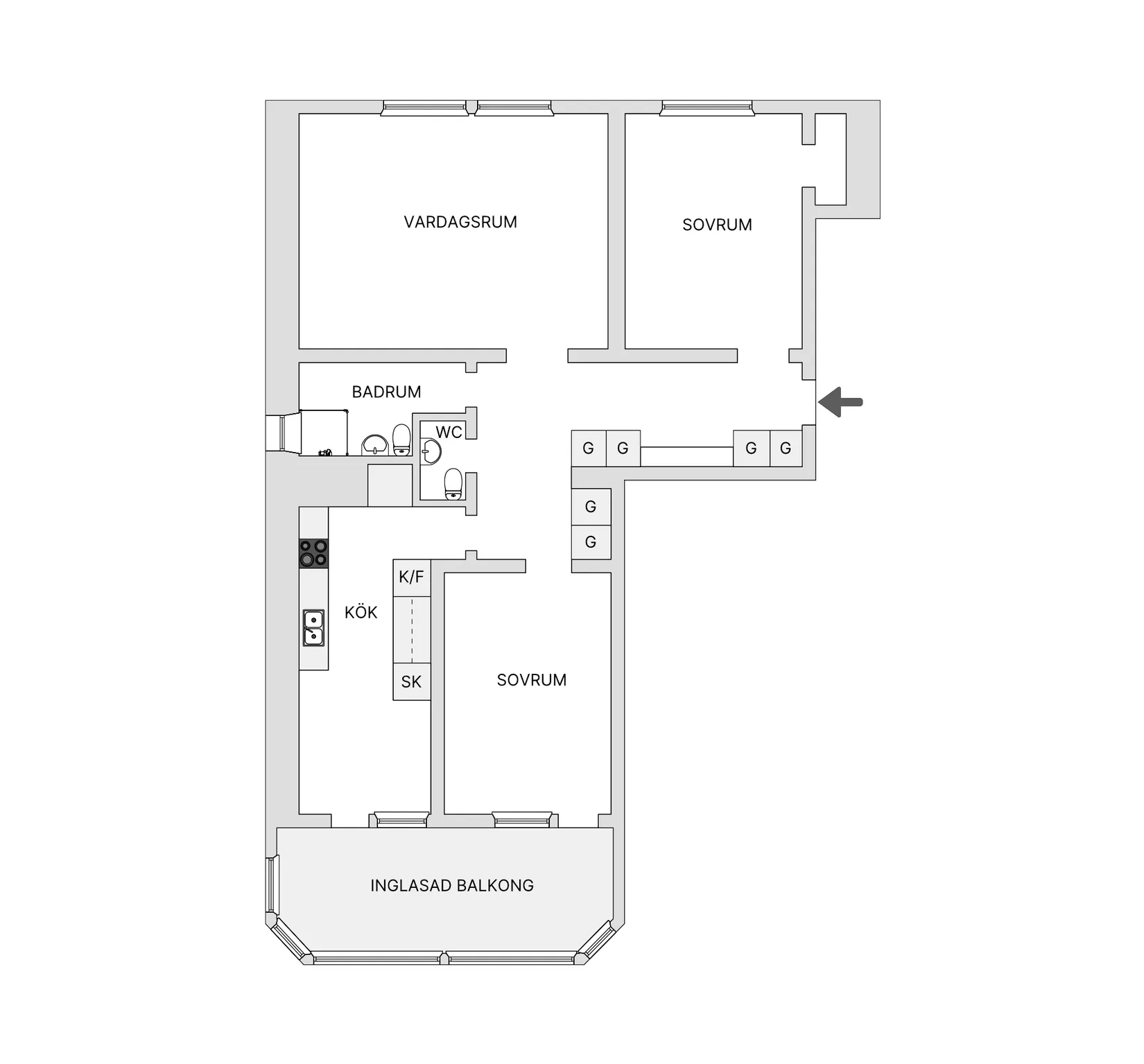 Bostadsrätt, Von Lingens väg 102, Rosengård, Malmö