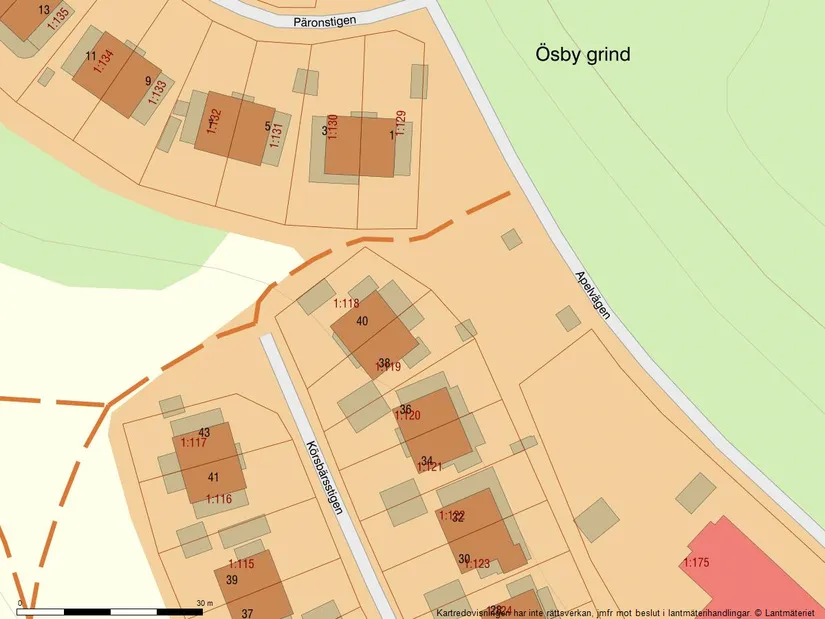 Villa, Radhus, Körsbärsstigen 38, Gustavsberg Ösby Grind, Värmdö