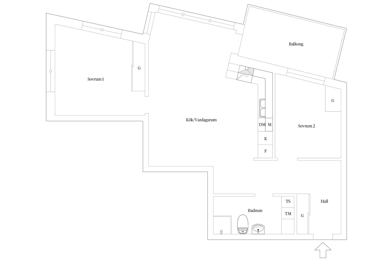 Bostadsrätt, Södra vägen 38, Söder, Varberg