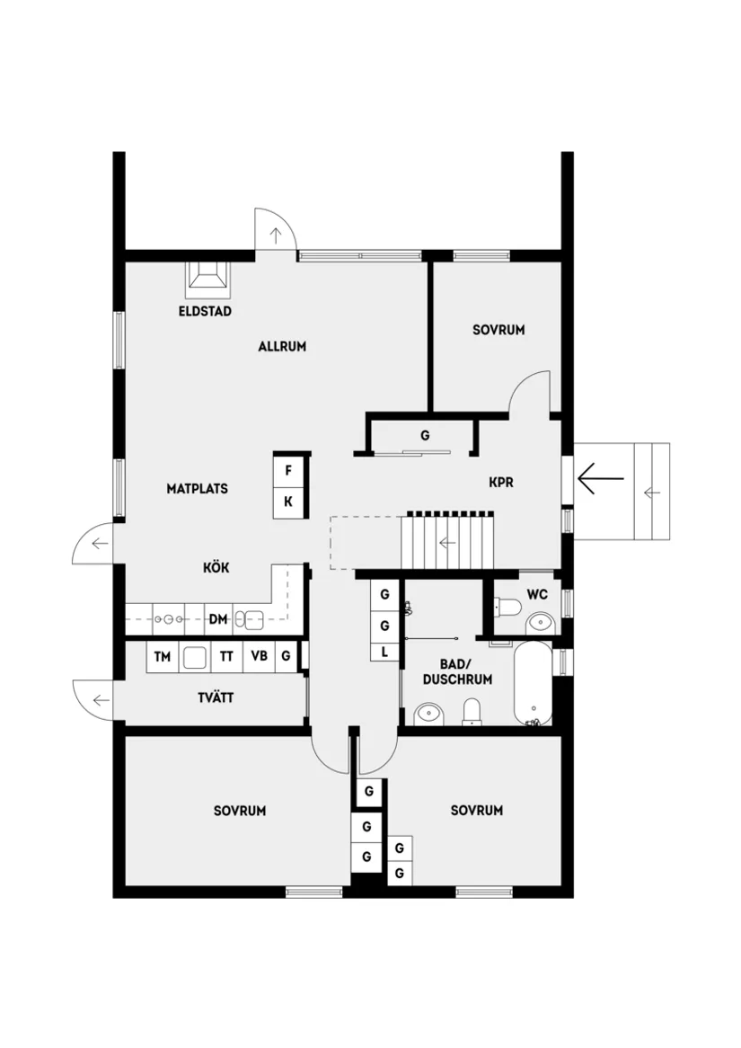 Villa, Marsvägen 25, Västra Vallabrink, Täby