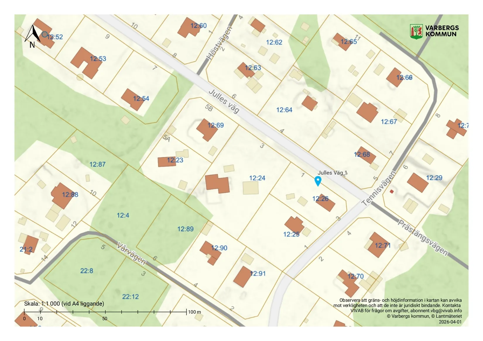 Villa, Julles väg 1, Gloppe, Varberg