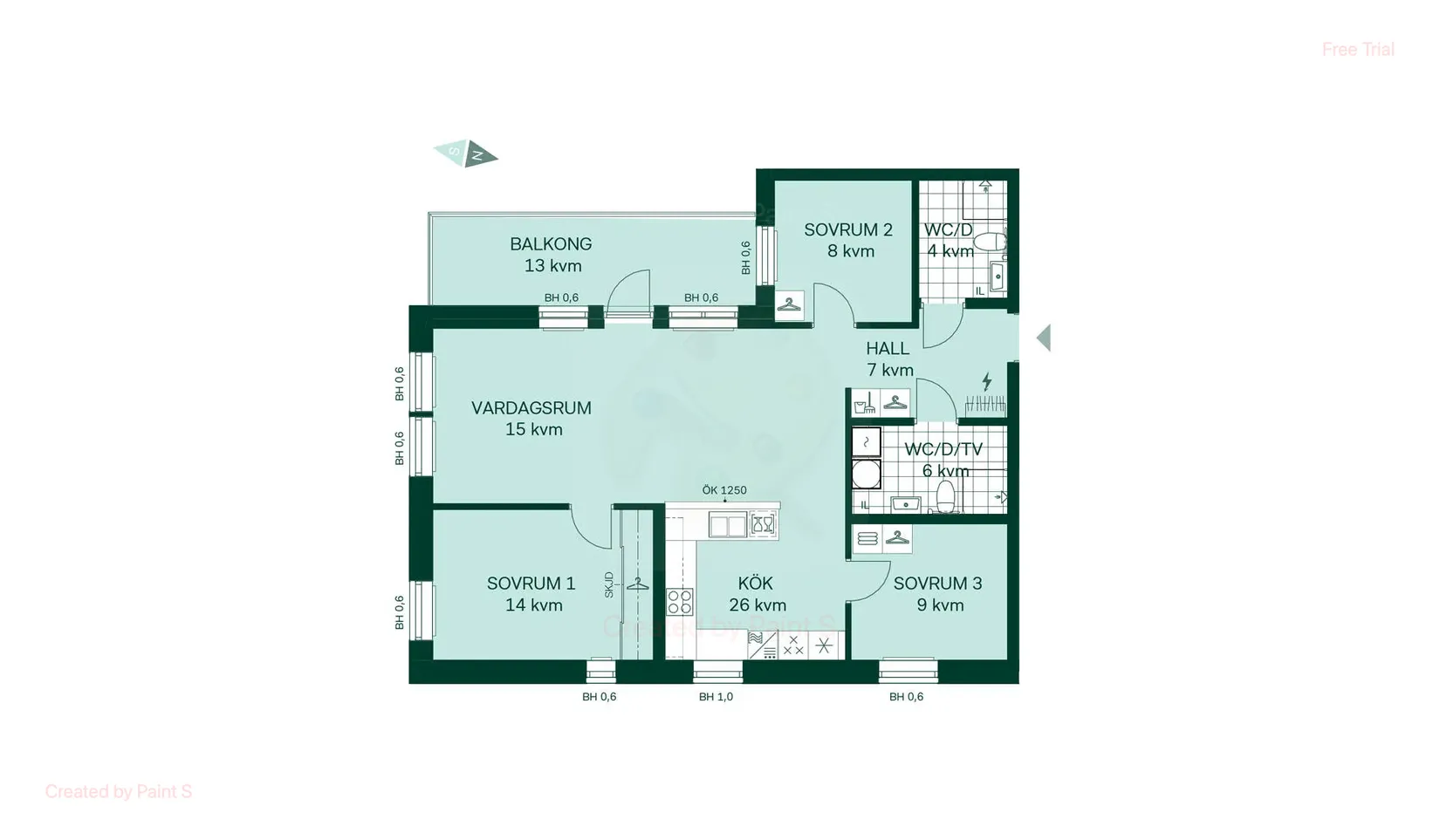 Bostadsrätt, Örtgränd 4, Tomtebo, Umeå