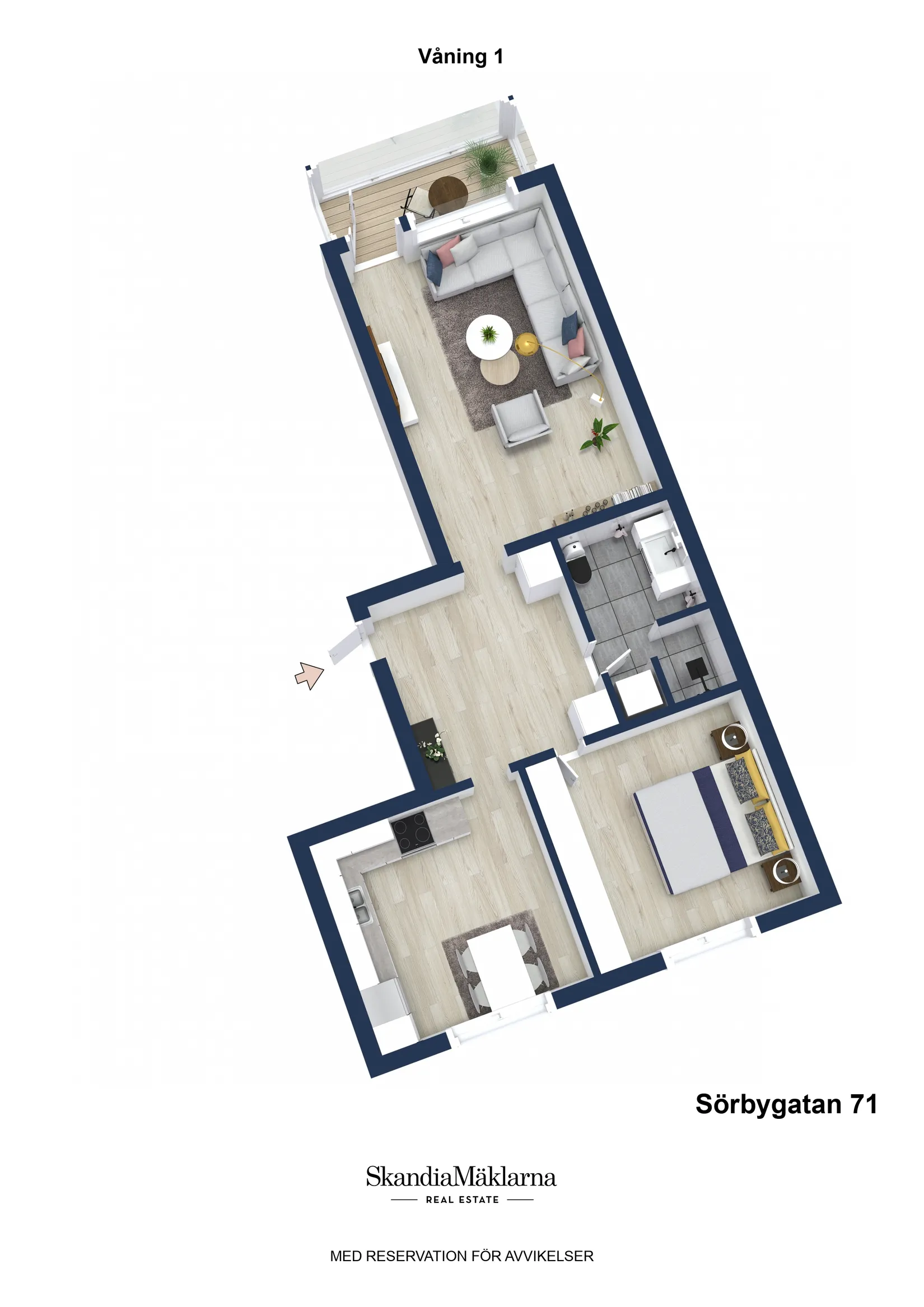 Bostadsrätt, Sörbygatan 71A, Söder, Gävle