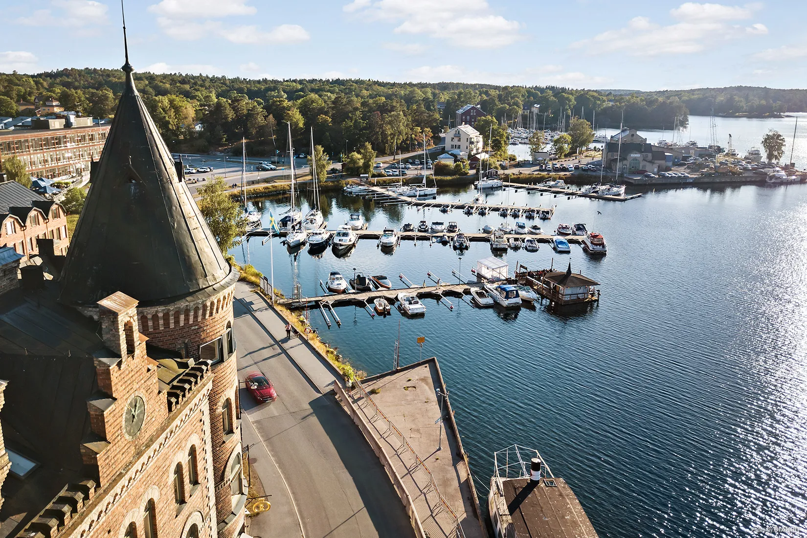 Villa, Radhus, Barlows väg 11, Gustavsberg Farsta Slottsvik, Värmdö