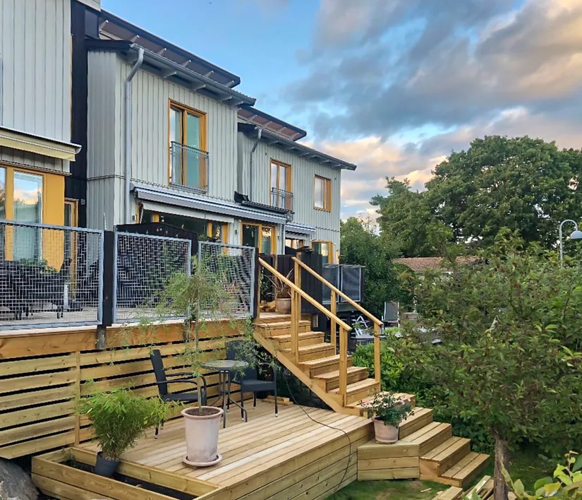 Villa, Radhus, Barlows väg 11, Gustavsberg Farsta Slottsvik, Värmdö