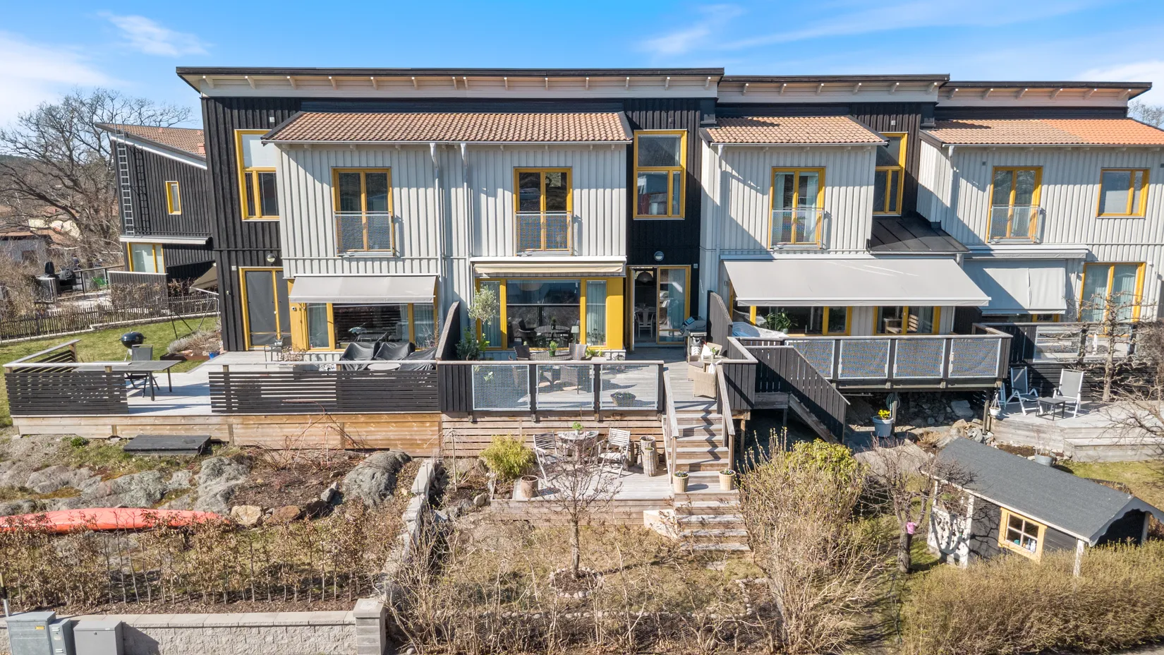 Villa, Radhus, Barlows väg 11, Gustavsberg Farsta Slottsvik, Värmdö