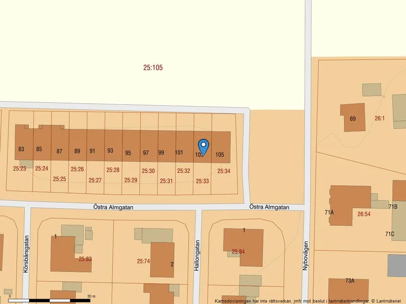 Villa, Radhus, Östra Almgatan 103, Norra Vinstorp, Lomma