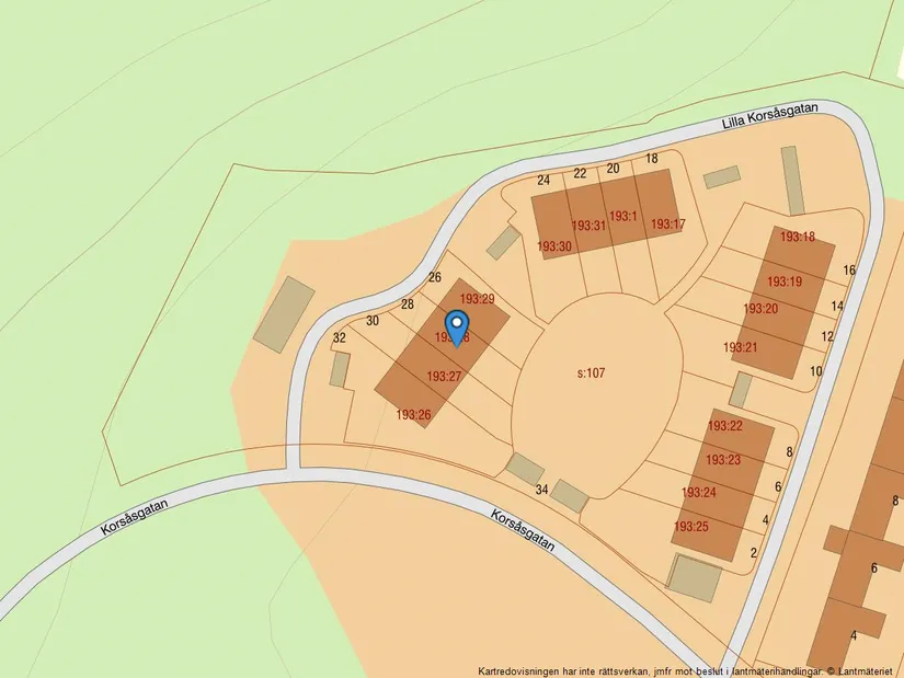 Villa, Radhus, Lilla Korsåsgatan 28, Ängås - Kannebäck, Göteborg