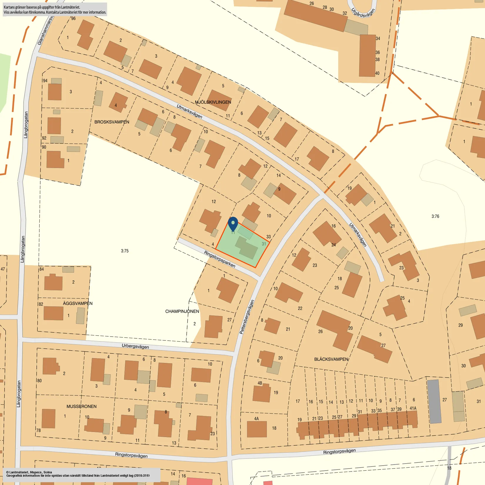 Villa, Ringstorpsparken 2 / Pettersbergsvägen 31, Ringstorp, Örebro