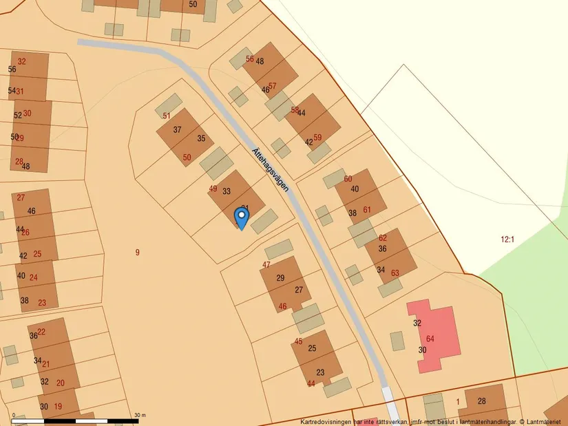 Villa, Radhus, Ättehagsvägen 31, Gribbylund, Täby