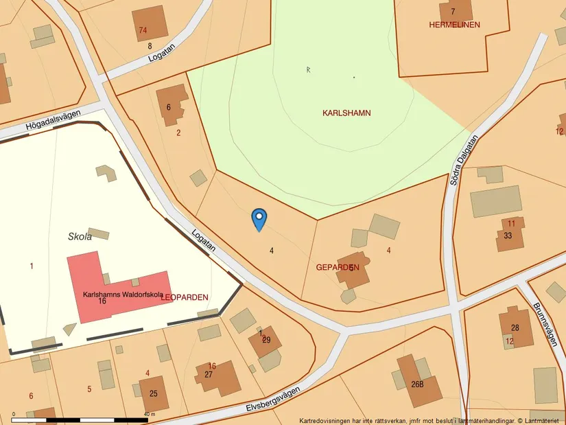 Tomt, Logatan 4, Högadal, Karlshamn