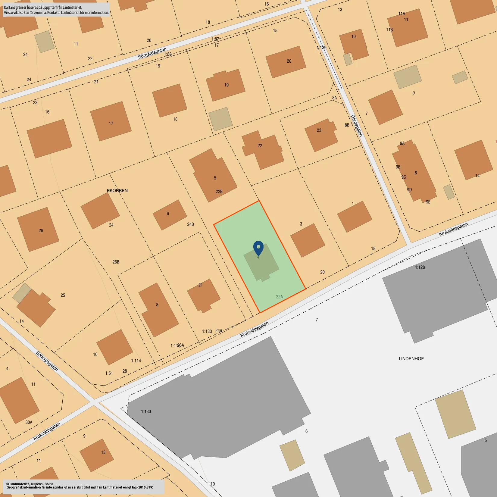 Villa, Krokslättsgatan 22 A, Krokslätt, Mölndal