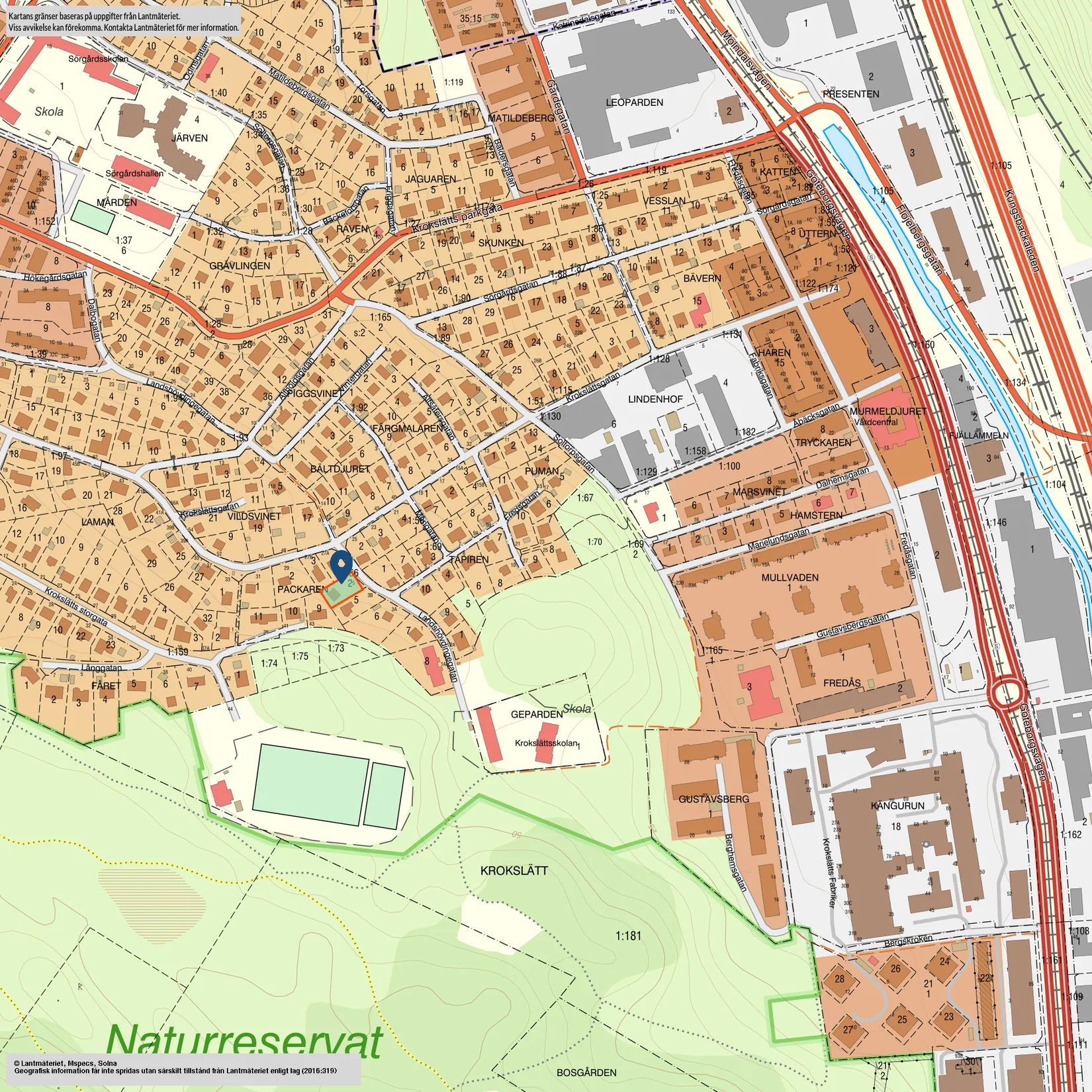 Villa, Landshövdingegatan 5, Krokslätt, Mölndal