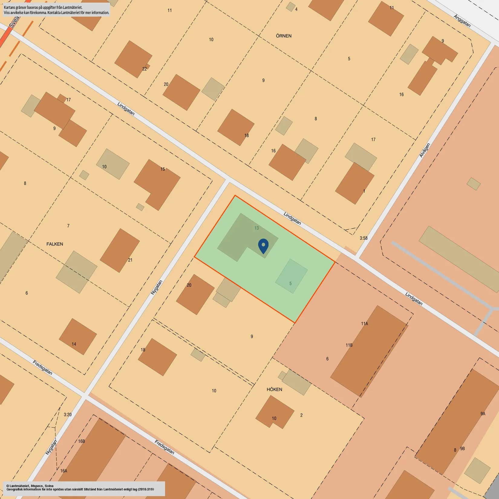 Villa, Lindgatan 13, Centrum, Hjo