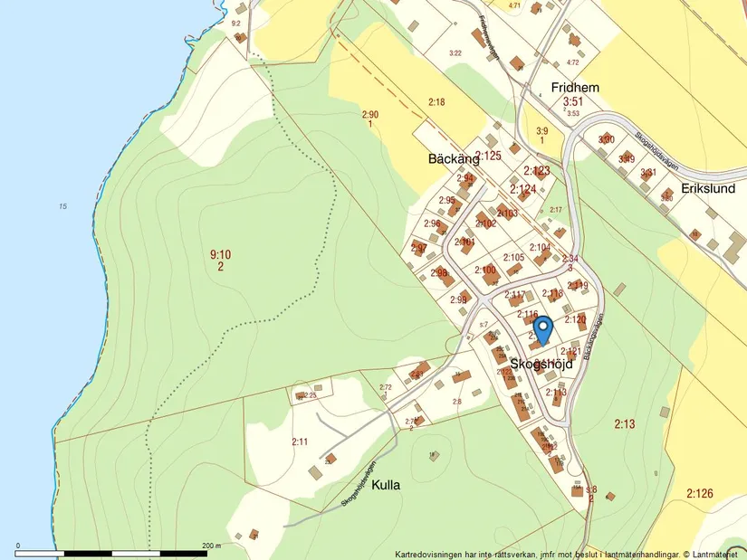 Villa, Bäckängsvägen 12, Sätila, Mark