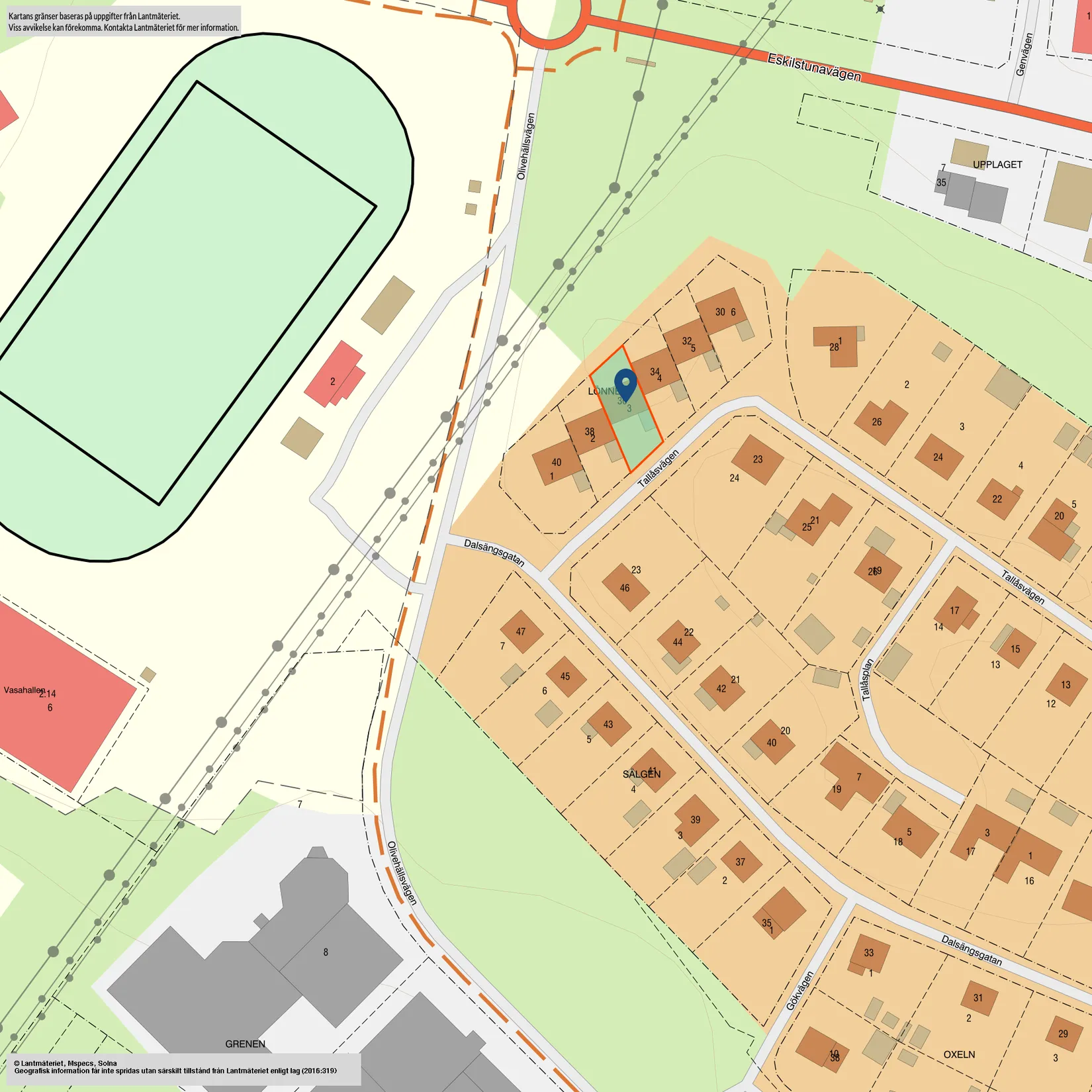 Radhus, Tallåsvägen 36, Tallåsen/Centralt, Strängnäs