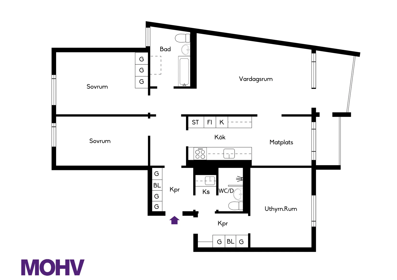 Bostadsrätt, Åkerbyvägen 98, Storstugan, Täby