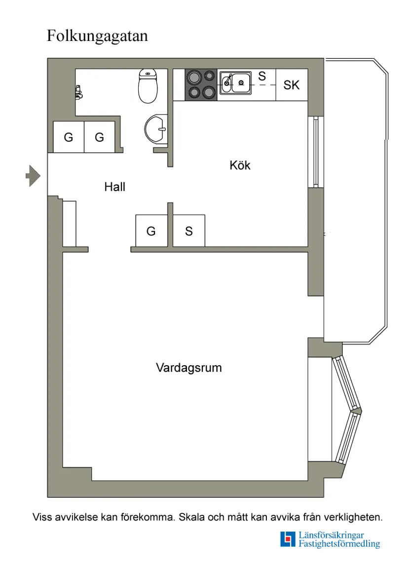 Bostadsrätt, Folkungagatan 25B, Norrmalm, Borås