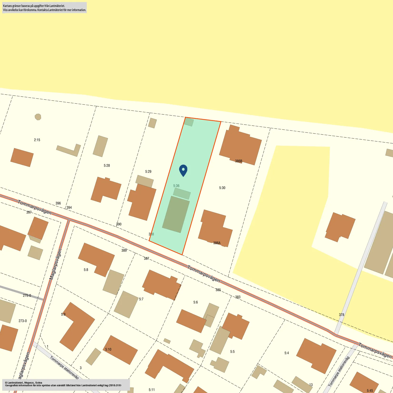 Villa, Tommarpsvägen 388, Västra Tommarp, Trelleborg