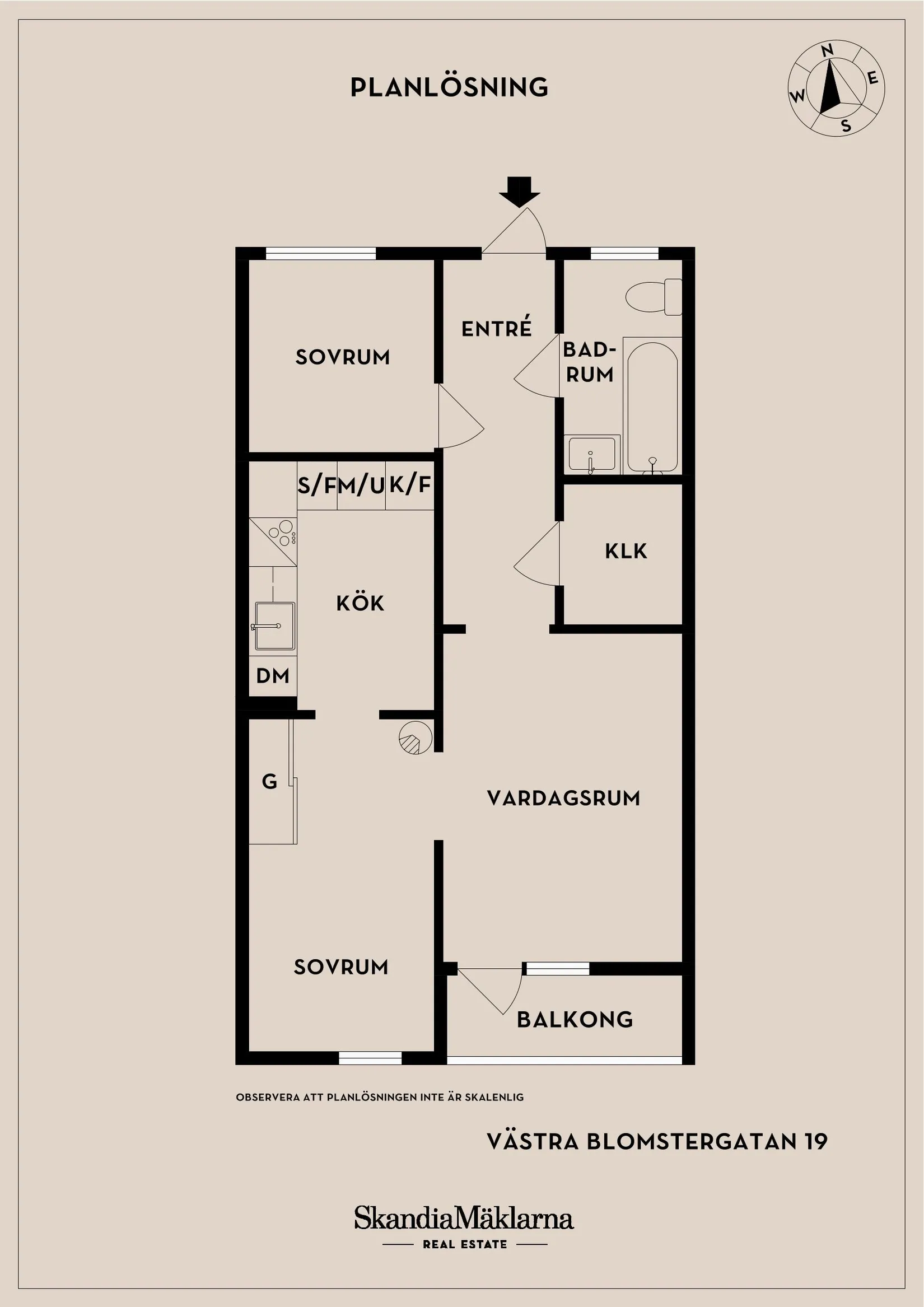 Bostadsrätt, Västra Blomstergatan 19, Klippan