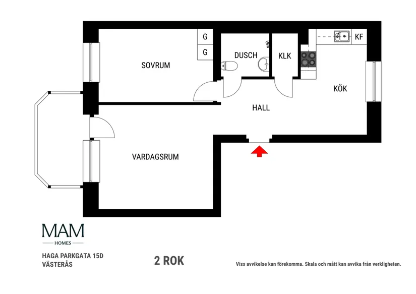 Bostadsrätt, Haga parkgata 15D, Haga, Västerås