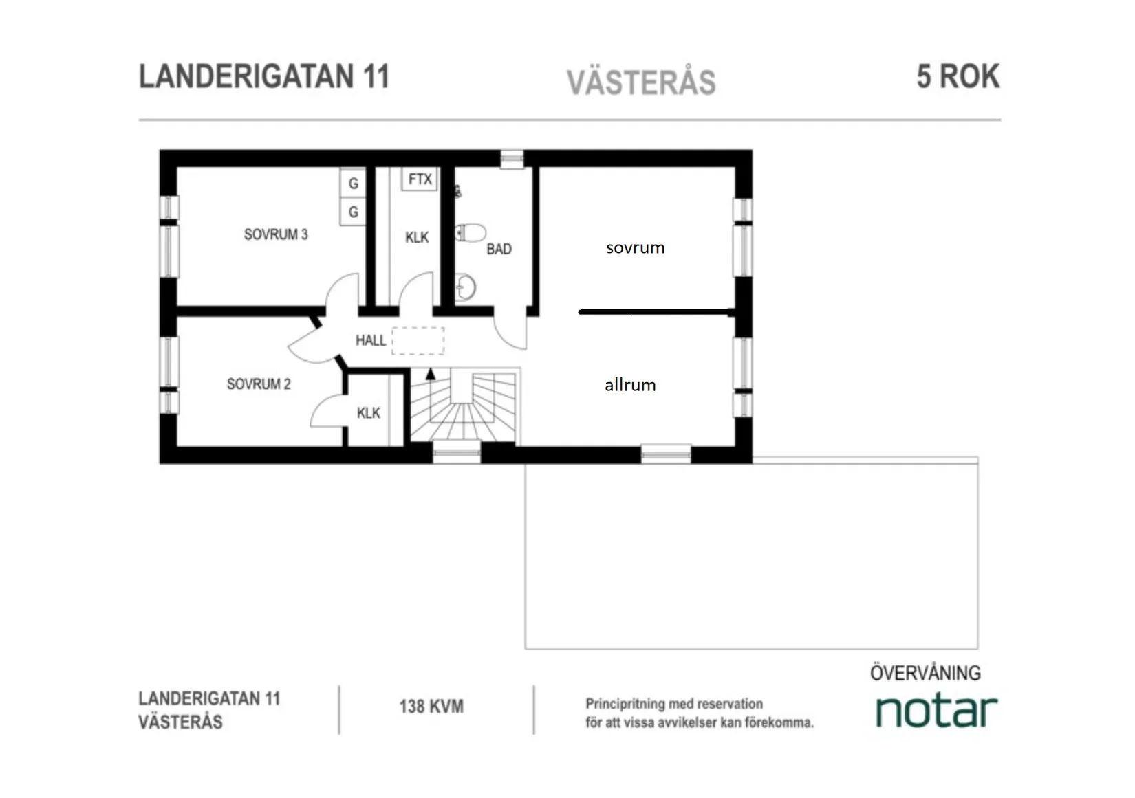 Villa, Radhus, Landerigatan 11, Nordanby, Västerås