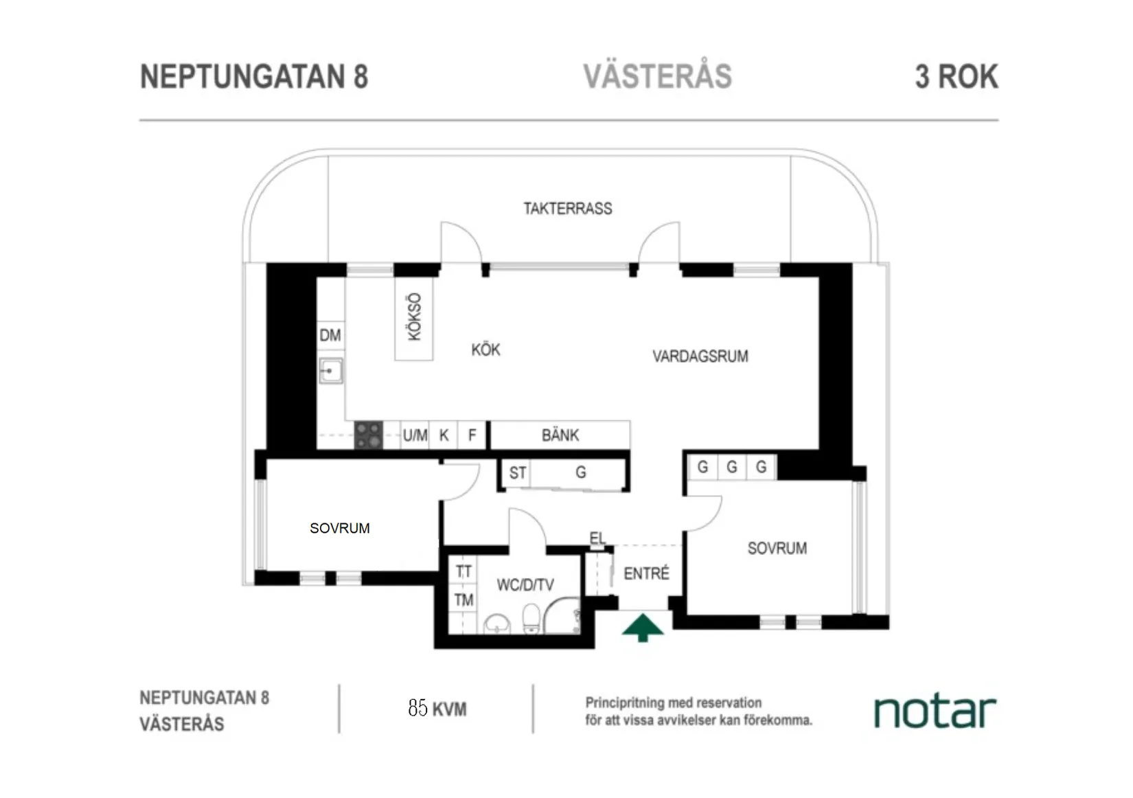 Bostadsrätt, Neptungatan 8, Öster Mälarstrand, Västerås