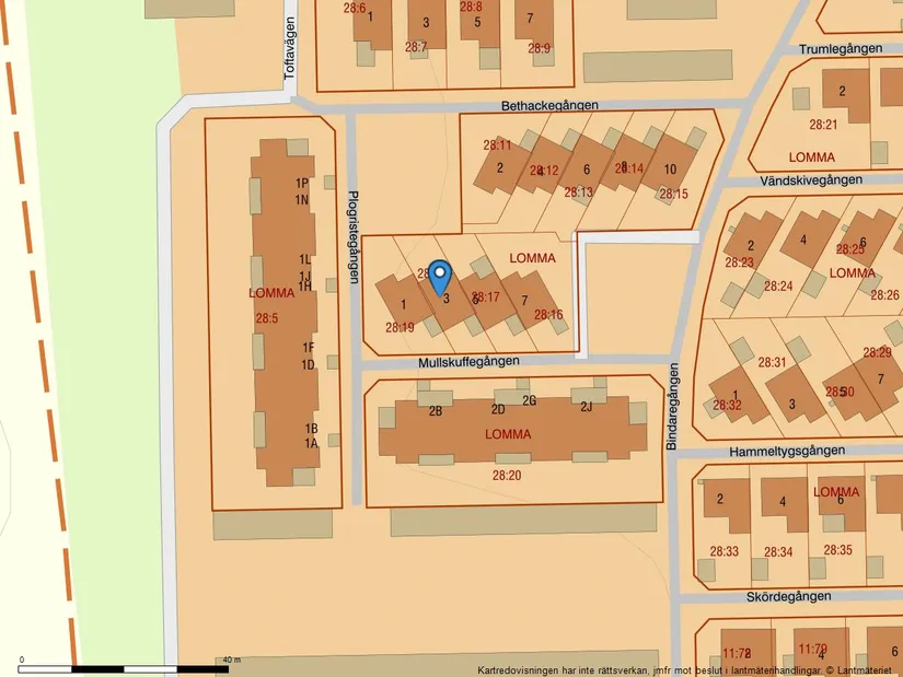 Villa, Radhus, Mullskuffegången 3, Norra Vinstorp, Lomma