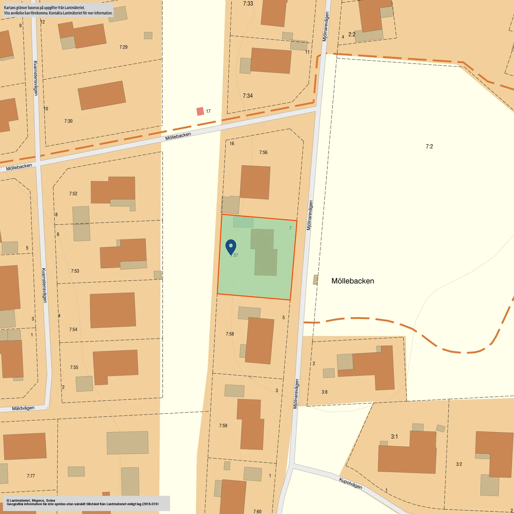 Villa, Mjölnarevägen 7, Möllebacken, Kristianstad