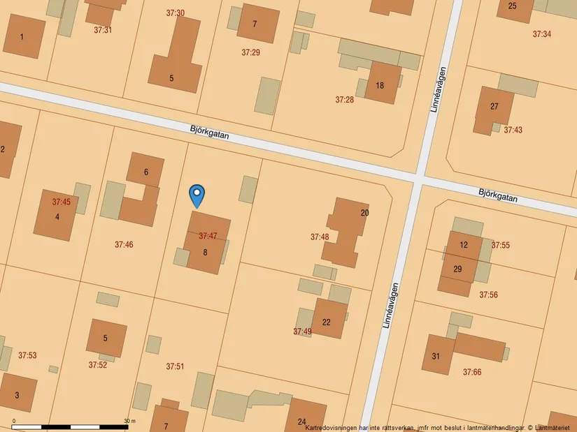 Villa, Björkgatan 8, Gamla delen, Lomma