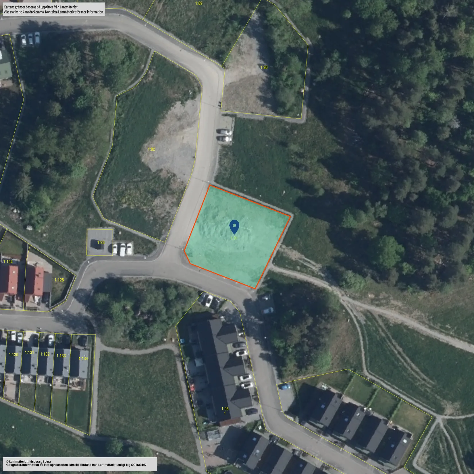 Tomt, Krickaslingan 22, Wijk Oppgård, Upplands Väsby