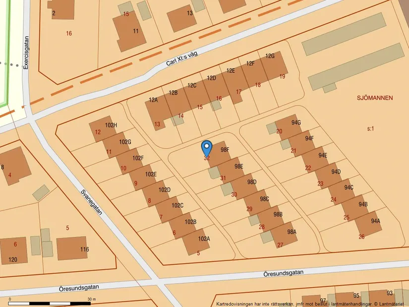 Villa, Öresundsgatan 98F, Väster, Landskrona