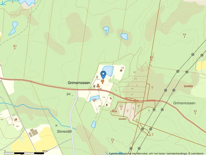 Villa, Sandryd Grindsmossen 1, Mark