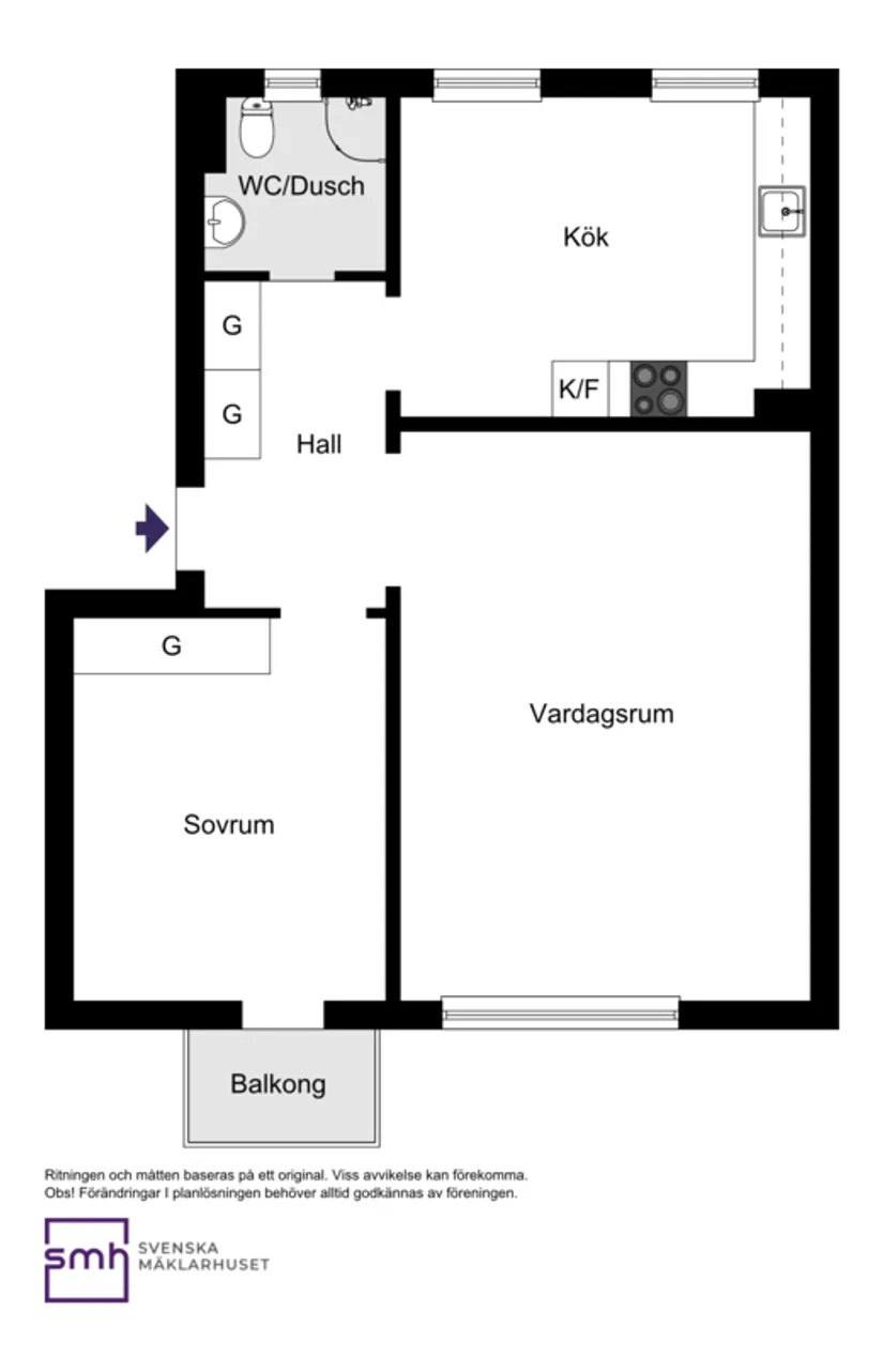 Bostadsrätt, Spångavägen 18 2tr, Bromma / Riksby, Stockholm