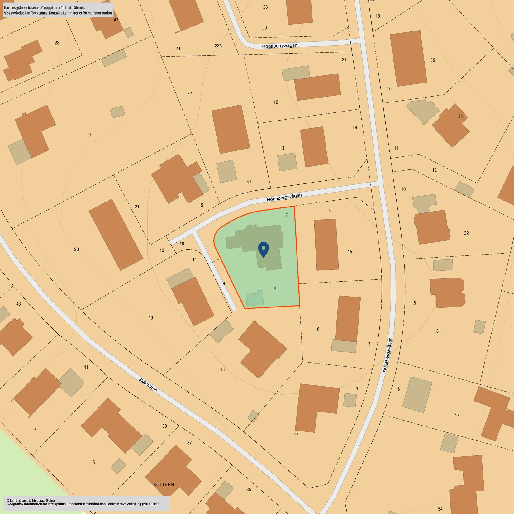 Villa, Högabergsvägen 7, Lindö, Norrköping