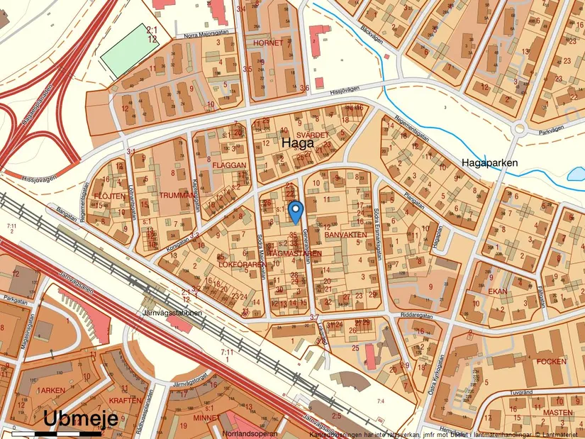 Villa, Radhus, Generalsgatan 9, Haga, Umeå