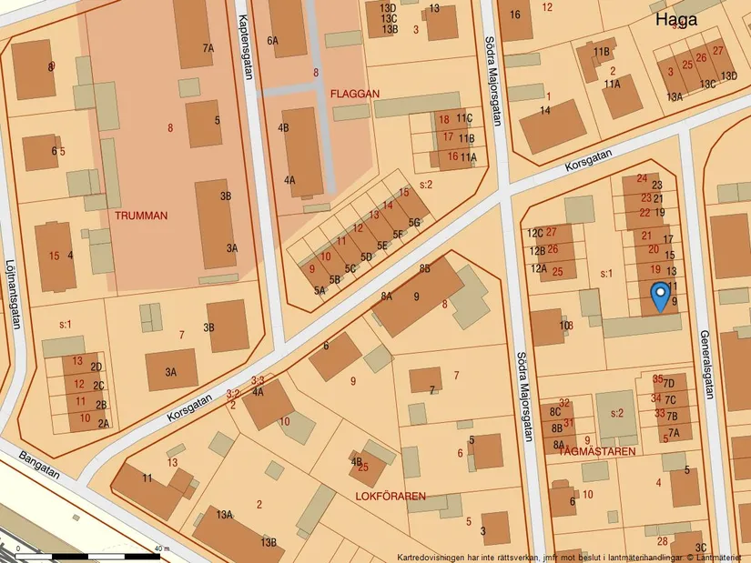 Villa, Radhus, Generalsgatan 9, Haga, Umeå