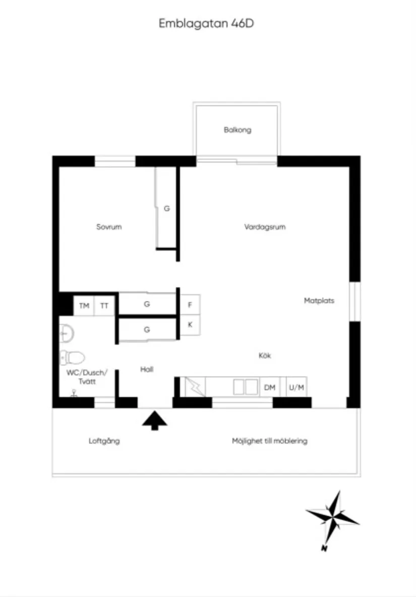 Bostadsrätt, Emblagatan 46D, Vikingstad, Linköping