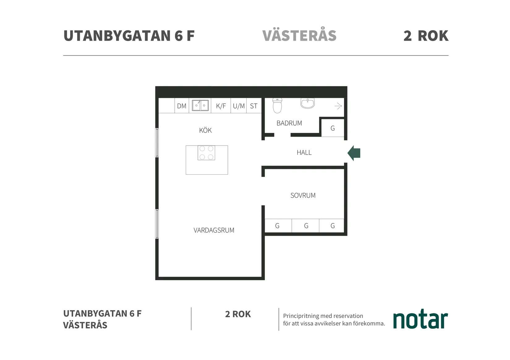 Bostadsrätt, Utanbygatan 6F, Centrum, Västerås